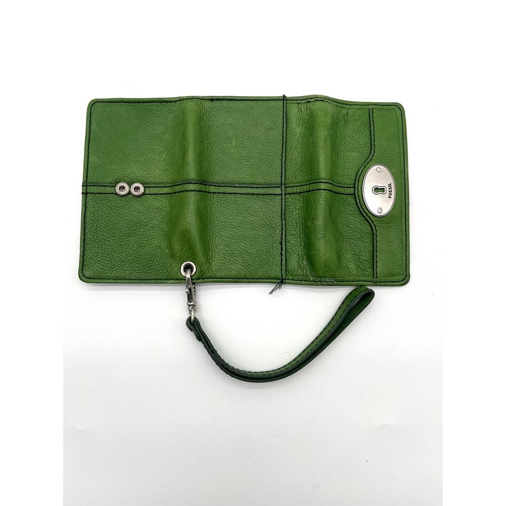FOSSIL Vintage Y2K Trifold Wallet Wristlet, Green - Picture 4 of 6